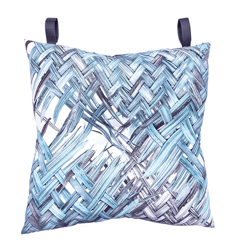 Cushion with central depression with printed pattern