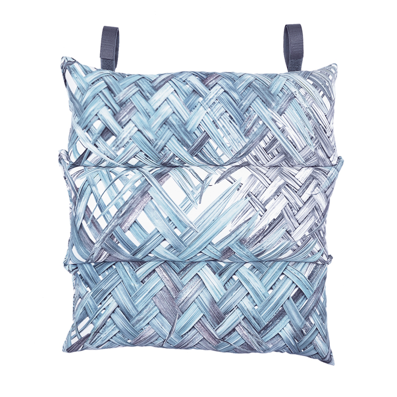 3-section cushion with printed pattern