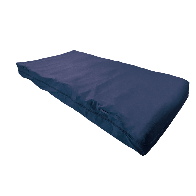 Siliconized hollow fiber mattress with foam base and cotton cover