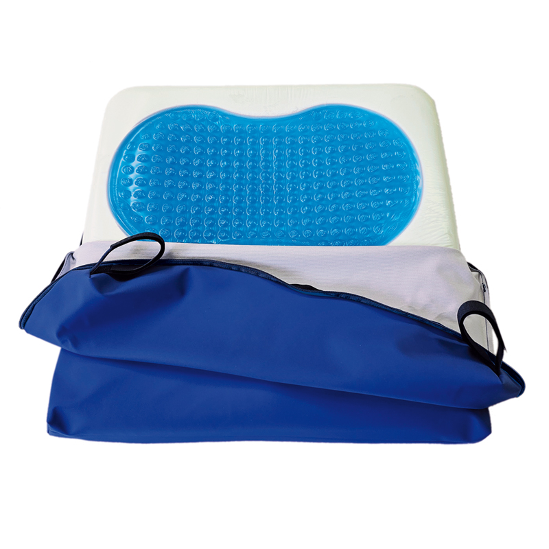 Viscoelastic ischiatic cushion with gel